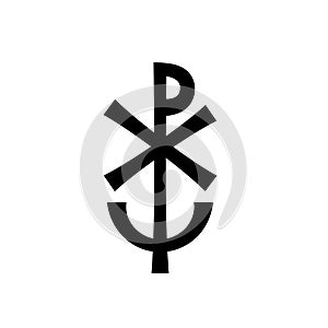 Christian monogram of Jesus Christ (Christogram) photo